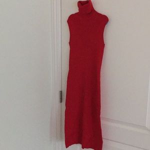 Red knit dress